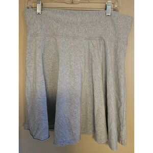Express Heather Gray Skater Skirt Soft Jersey Flare Mini Skirt Womens Size M